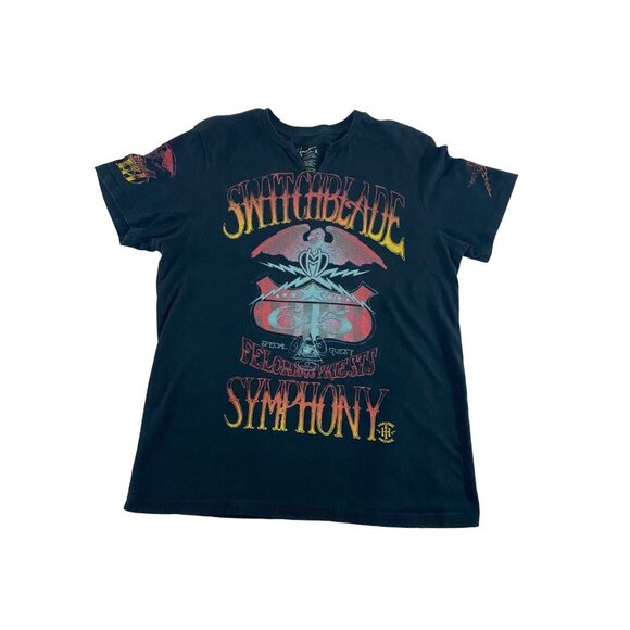 Switchblade Symphony Howe Men's Black graphic T-shirt - Large - Picture 1 of 11